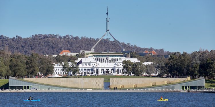 Old and new Parliament Houses; Canberra Australia.jpg