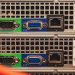 Detailed view of Ethernet and VGA ports on a server highlighting connectivity features.