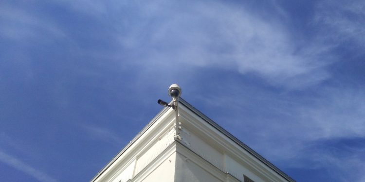 Closed-circuit television (CCTV) camera, Kościuszko Squre in Tomaszów Mazowiecki, Poland.jpg