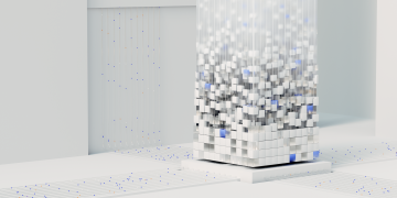 Abstract 3D render visualizing artificial intelligence and neural networks in digital form.