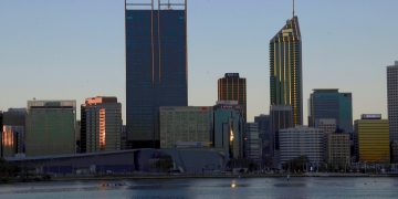 August 2019 Perth city sunset view from South Perth.jpg