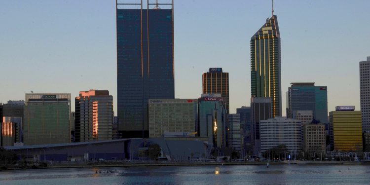 August 2019 Perth city sunset view from South Perth.jpg