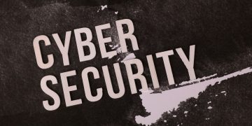 Cyber security concept shown on grunge-style background highlights the importance of digital protection.